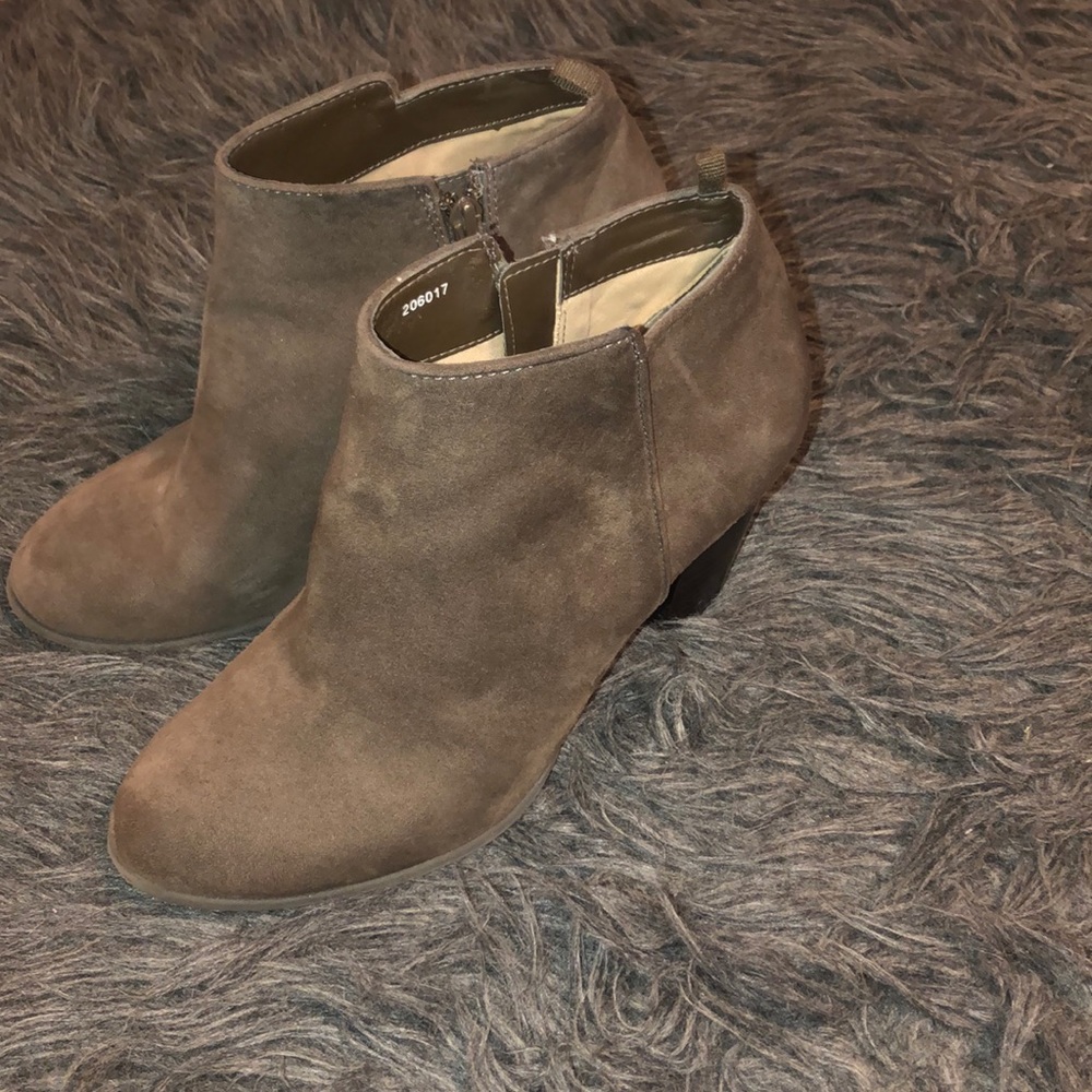 Suede ankle booties